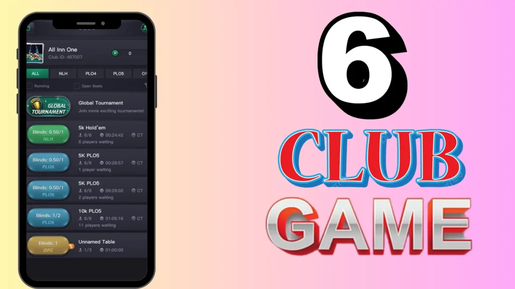 6 club game